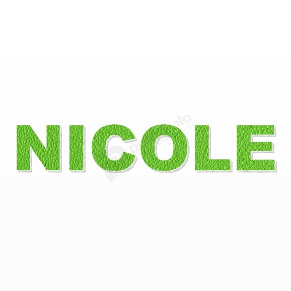 NICOLE nome in polistirolo - Arial - Verde - Senza base