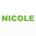 NICOLE nome in polistirolo - Arial - Verde - Senza base