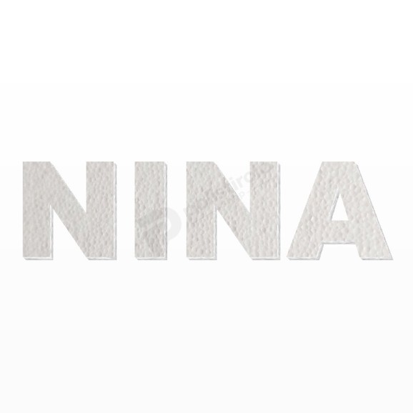 NINA nome in polistirolo - Arial - Bianco - Senza base