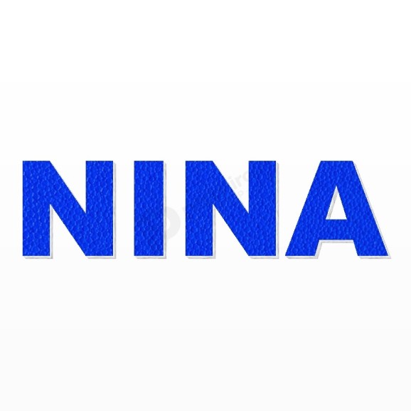 NINA nome in polistirolo - Arial - Blu - Senza base
