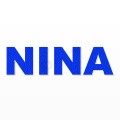NINA nome in polistirolo - Arial - Blu - Senza base
