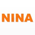NINA nome in polistirolo - Arial - Arancione - Senza base