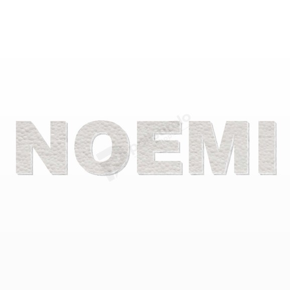 NOEMI nome in polistirolo - Arial - Bianco - Senza base