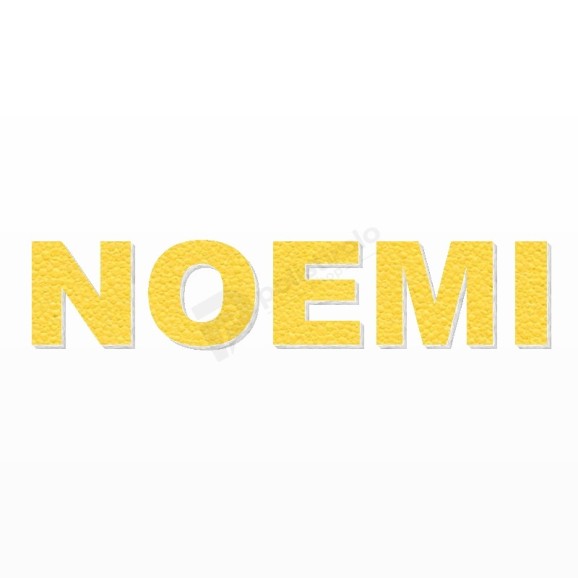 NOEMI nome in polistirolo - Arial - Giallo - Senza base