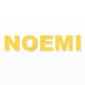NOEMI nome in polistirolo - Arial - Giallo - Senza base