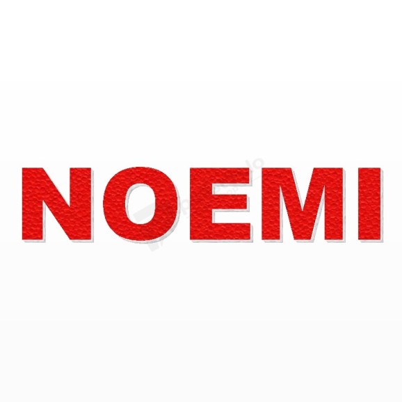 NOEMI nome in polistirolo - Arial - Rosso - Senza base