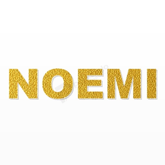 NOEMI nome in polistirolo - Arial - Oro - Senza base