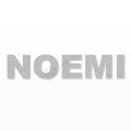 NOEMI nome in polistirolo - Arial - Argento - Senza base