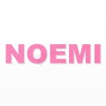 NOEMI nome in polistirolo - Arial - Rosa - Senza base