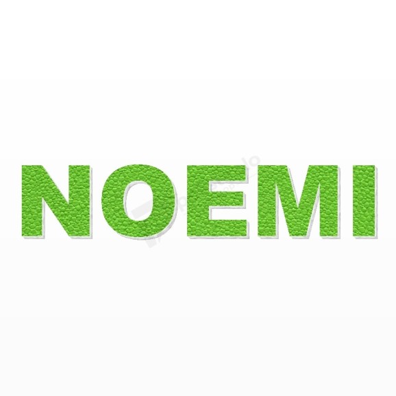 NOEMI nome in polistirolo - Arial - Verde - Senza base