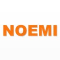 NOEMI nome in polistirolo - Arial - Arancione - Senza base