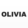 OLIVIA nome in polistirolo - Arial - Nero - Senza base