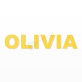 OLIVIA nome in polistirolo - Arial - Giallo - Senza base