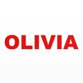 OLIVIA nome in polistirolo - Arial - Rosso - Senza base