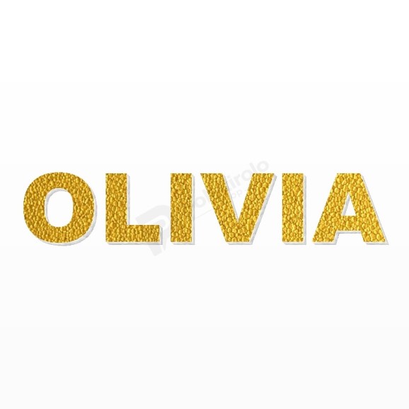 OLIVIA nome in polistirolo - Arial - Oro - Senza base
