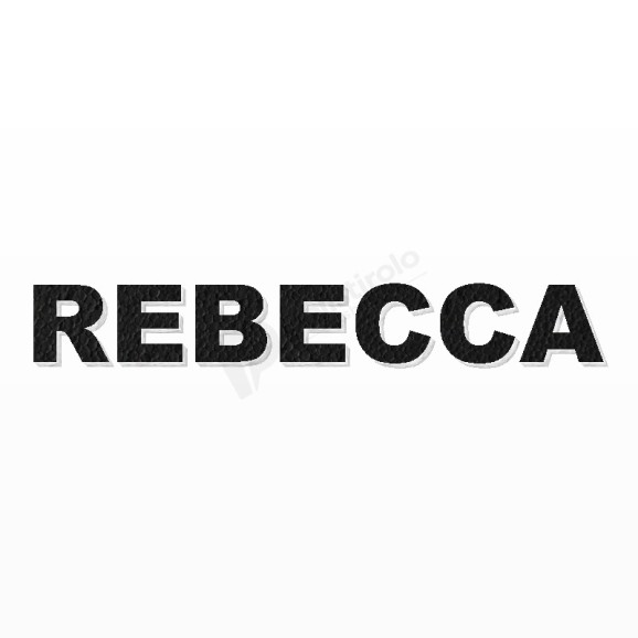 REBECCA nome in polistirolo - Arial - Nero - Senza base