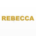 REBECCA nome in polistirolo - Arial - Oro - Senza base