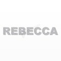 REBECCA nome in polistirolo - Arial - Argento - Senza base