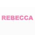 REBECCA nome in polistirolo - Arial - Rosa - Senza base