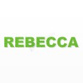 REBECCA nome in polistirolo - Arial - Verde - Senza base
