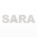 SARA nome in polistirolo - Arial - Bianco - Senza base