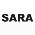 SARA nome in polistirolo - Arial - Nero - Senza base