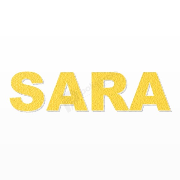 SARA nome in polistirolo - Arial - Giallo - Senza base