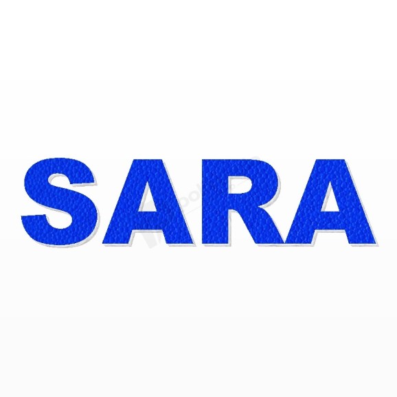 SARA nome in polistirolo - Arial - Blu - Senza base