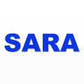 SARA nome in polistirolo - Arial - Blu - Senza base