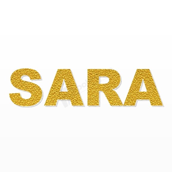 SARA nome in polistirolo - Arial - Oro - Senza base