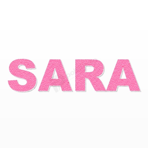 SARA nome in polistirolo - Arial - Rosa - Senza base