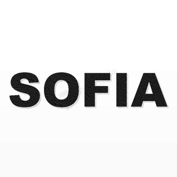 SOFIA nome in polistirolo - Arial - Nero - Senza base