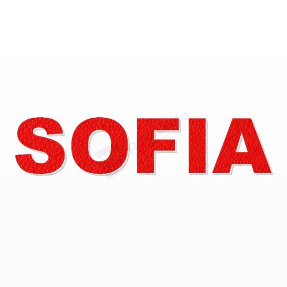 SOFIA nome in polistirolo - Arial - Rosso - Senza base