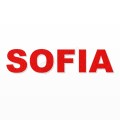 SOFIA nome in polistirolo - Arial - Rosso - Senza base