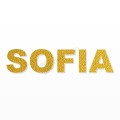 SOFIA nome in polistirolo - Arial - Oro - Senza base