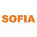 SOFIA nome in polistirolo - Arial - Arancione - Senza base