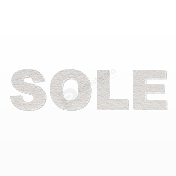 SOLE nome in polistirolo - Arial - Bianco - Senza base