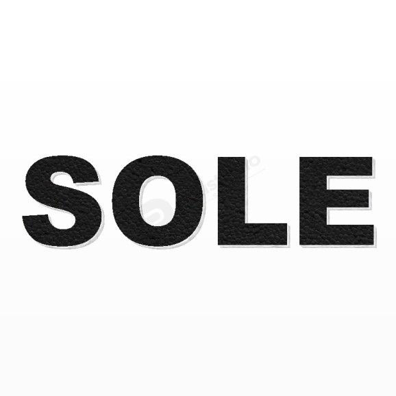 SOLE nome in polistirolo - Arial - Nero - Senza base
