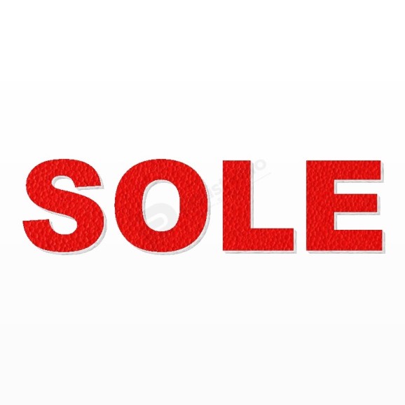 SOLE nome in polistirolo - Arial - Rosso - Senza base