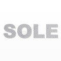 SOLE nome in polistirolo - Arial - Argento - Senza base