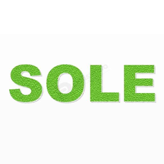 SOLE nome in polistirolo - Arial - Verde - Senza base