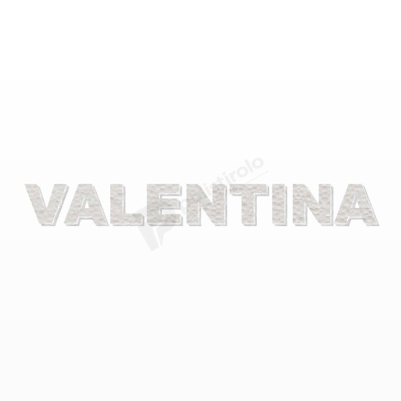 VALENTINA nome in polistirolo - Arial - Bianco - Senza base