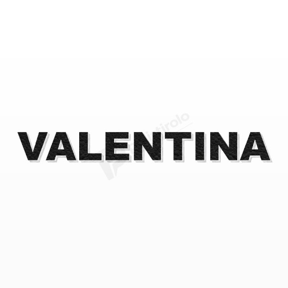 VALENTINA nome in polistirolo - Arial - Nero - Senza base