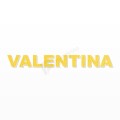 VALENTINA nome in polistirolo - Arial - Giallo - Senza base