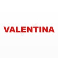 VALENTINA nome in polistirolo - Arial - Rosso - Senza base
