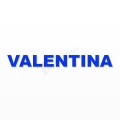 VALENTINA nome in polistirolo - Arial - Blu - Senza base