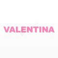 VALENTINA nome in polistirolo - Arial - Rosa - Senza base