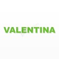 VALENTINA nome in polistirolo - Arial - Verde - Senza base