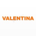 VALENTINA nome in polistirolo - Arial - Arancione - Senza base