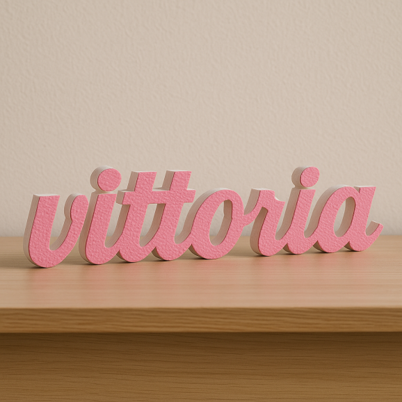 VITTORIA nome in polistirolo - Ristella - Rosa...